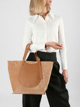 Longchamp Complice softy Hobo bag Brown-vue-porte