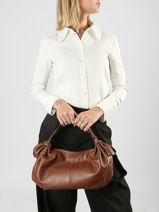 Sac Port� �paule Studio Cuir Gerard darel Marron studio Y457-vue-porte