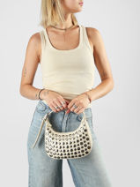 Crossbody Bag Gloss Miniprix Beige gloss F9921-vue-porte