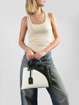 Sac Port� Main Saffiano Miniprix Blanc saffiano M9431-vue-porte