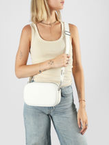 Shoulder Bag Sable Miniprix White sable A9120-vue-porte