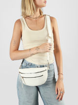 Sac Banane Miniprix Blanc sangle 1-vue-porte