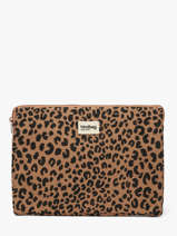Laptop Cover With 13" Laptop Sleeve Hindbag Brown leopard LE