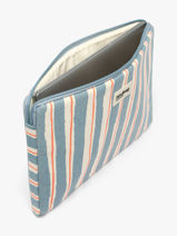Laptop Cover With 13" Laptop Sleeve Hindbag Blue rayures RA-vue-porte
