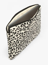Housse Ordinateur Pc 13" Hindbag Beige leopard LE-vue-porte