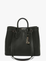 Sac Port� �paule Belleville Cuir Lancel Noir belleville A14269