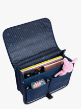 2-compartment Satchel Cabaia Violet school S-vue-porte