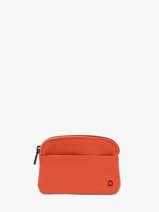 Coin Purse Leather Madras Etrier Orange madras EMAD339