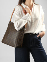 Shoulder Bag Second Life Louis vuitton Brown second life LM1021-vue-porte