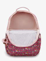 2-compartment Backpack With 15" Laptop Sleeve Kipling Pink back to school KI6101-vue-porte