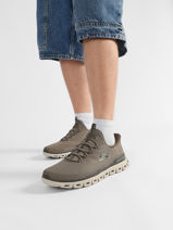 Sneakers Glide-step Noxus Skechers Brown men 233010-vue-porte
