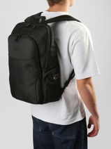 Sac � Dos Business 2 Compartiments + Pc 15" Delsey Noir parvis + 3944603-vue-porte