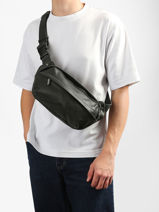 Leather Achilles Belt Bag Arthur & aston Black achille 1-vue-porte