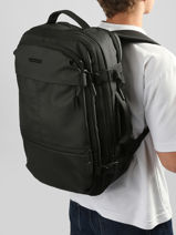 Backpack David jones Black business PC057-vue-porte