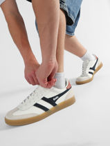 Sneakers En Cuir Gola Blanc men CMB744WU-vue-porte