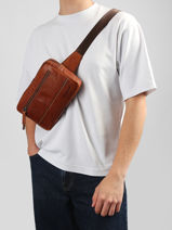 Sac Bandouli�re Maverick Marron rough gear MAVRG808-vue-porte