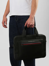 Business Bag Tommy hilfiger Black th foundation AM14158-vue-porte