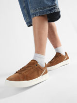 Sneakers In Leather Tommy hilfiger Brown men 5880GVQ-vue-porte