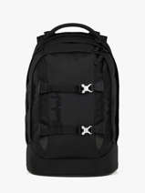 2-compartment Backpack Satch Black pack 1324