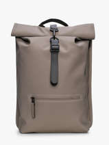 Rolltop Rucksack - 1 Compartment Backpack With 14" Laptop Sleeve Rains Beige city 13320