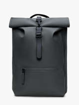 Rolltop Rucksack - 1 Compartment Backpack With 14" Laptop Sleeve Rains Gray city 13320