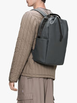 Clip Front Backpack - 1 Compartment Backpack With 16" Laptop Sleeve Rains Gray city 14890-vue-porte