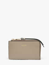 Leather Origami Card Holder Lancel Gray origami A13422