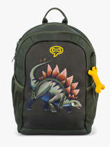 2-compartment Backpack Stones and bones Green boys B