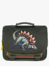 2-compartment Satchel Stones and bones Green boys B