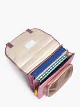 Cartable 2 Compartiments Stones and bones Rose girls G-vue-porte