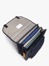 Cartable Cedar 2 Compartiments Stones and bones Bleu boys B-vue-porte
