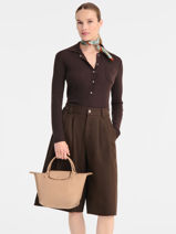 Longchamp Le pliage one Handbag Beige-vue-porte