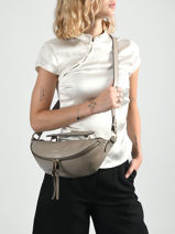 Sac Bandouli�re S Origami Cuir Lancel Beige origami A12527-vue-porte