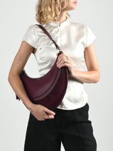 Sac Port� �paule Hoboheme Lancel Violet hoboheme A14219-vue-porte