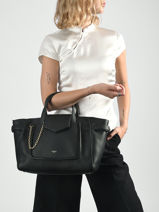 Satchel Thea Leather Lancel Black thea A14222-vue-porte