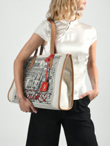 Shoulder Bag 150 Ans Lancel Beige 150 ans A14390-vue-porte