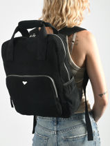 1 Compartment Backpack Roxy Black back to school RJBP4993-vue-porte