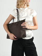 Small Nylon Keaton 26 Shoulder Bag Lauren ralph lauren Brown chadwick 31916737-vue-porte