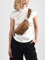 Sac Banane Cuir Lauren ralph lauren Marron dryden 31P15644-vue-porte
