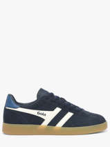 Sneakers Viper In Leather Gola Blue men CMB735ET