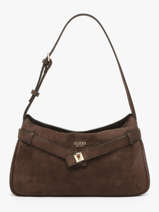 Shoulder Bag Ella Suede Guess Brown ella SG975418
