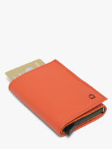 Card Holder Leather Etrier Orange madras EMAD5020-vue-porte