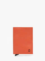 Porte-cartes Cuir Etrier Orange madras EMAD5020