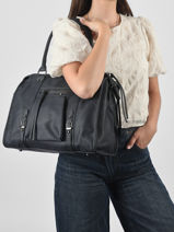 Sac Port� �paule Format A4 Gallantry Bleu format a4 3-vue-porte