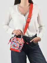 Nano Bag Crossbody 1 Compartment Cabaia Red adventurer NANOBAG-vue-porte