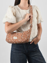 Recycled Cotton Mini Charlot Crossbody Bag Rivedroite Brown biche oh ma biche CHARXSBI-vue-porte