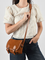 Small Leather Loulou Crossbody Bag Paul marius Brown la suite LOULSSUI-vue-porte
