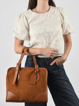Shoulder Bag La Suite Leather Paul marius Brown la suite CABASSUI-vue-porte