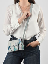 Leather Mini Indispensable Mini Indispensable Crossbody Bag Paul marius Blue tie & dye MINITIE-vue-porte