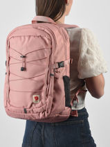 2-compartment Backpack With 15" Laptop Sleeve Fjallraven Pink skule 23346-vue-porte